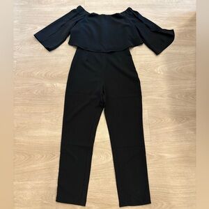 Women's Black Off-Shoulder Jumpsuit